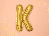 Foil Balloon Letter ''K'', 35cm, gold