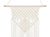 Macrame, off-white, 30x49cm