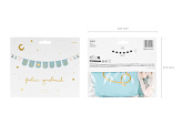 Banner Oh baby with tassels, 2.5 m, sky-blue