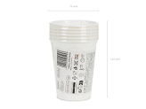 Paper Cups, white, 250ml (1 pkt / 6 pc.)