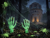 Small glow-in-the-dark spiders (1 pkt / 10 pc.)
