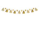 Paper garland Stars, gold, 1.3m