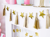 Paper garland Stars, gold, 1.3m