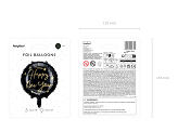 Foil balloon Happy New Year, 45 cm, black