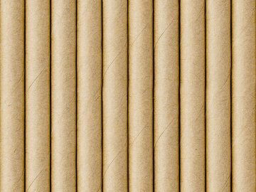 Paper straws, kraft, 19.5cm (1 pkt / 10 pc.)