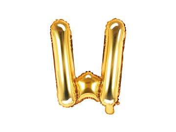 Foil Balloon Letter ''W'', 35cm, gold