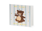 Birthday Card Bear, mix, 14x14 cm