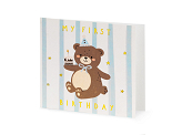 Birthday Card Bear, mix, 14x14 cm