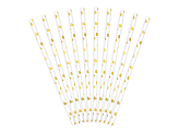 Paper Straws, gold, 19.5cm (1 pkt / 10 pc.)