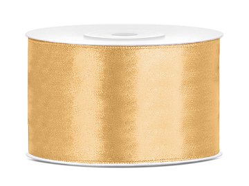 Satin ribbon, light honey, 38mm/25m