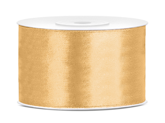 Satin ribbon, light honey, 38mm/25m