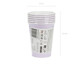 Paper Cups, lavender, 250ml (1 pkt / 6 pc.)