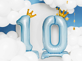Standing foil balloon Number '' 1 '' , 84 cm,  sky-blue