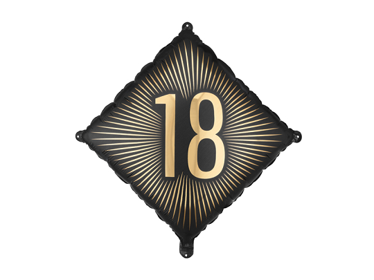 Foil Balloon ''18'', 46x46 cm, mix