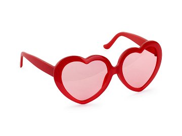 Glasses Hearts, red