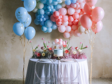 Balloon cake topper, pink, 29 cm