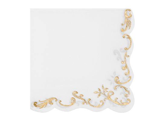 Ornament Napkins, 33x33 cm, white (1 pkt / 12 pc.)