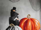 Standing Foil Balloon 3D Pumpkin, 58x58 cm, mix	