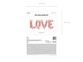 Foil Balloon Love, 140x35cm, rose gold