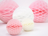 Honeycomb Ball, light cream, 10cm