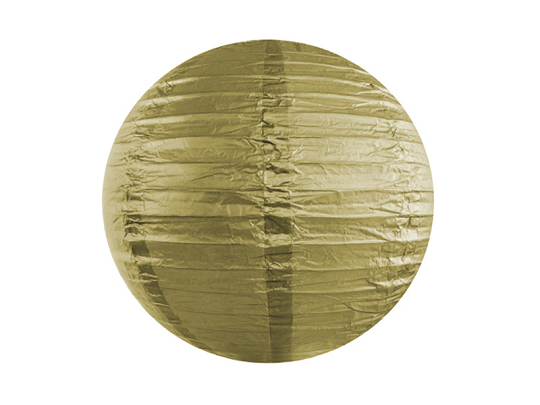 Paper lantern, gold, 25cm