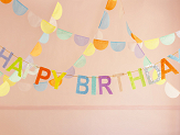 Tissue paper garland, mix, 3m