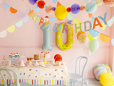 Tissue paper garland, mix, 3m