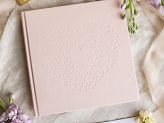 Guest Book, light pink, 20.5 x 20.5 cm, 22 pages