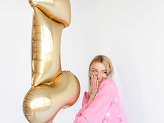 Foil Balloon Penis, 55.5x112 cm, gold
