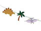 Banner Happy Birthday Dino, 3 m, mix