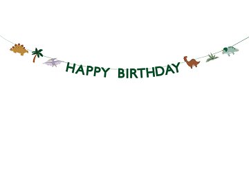 Banner Happy Birthday Dino, 3 m, mix