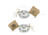 Candle holder, silver, 3cm (1 pkt / 4 pc.)