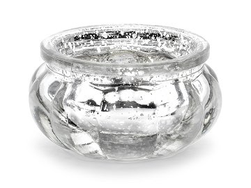 Candle holder, silver, 3cm (1 pkt / 4 pc.)