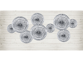 Decorative Rosettes, silver (1 pkt / 3 pc.)