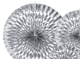 Decorative Rosettes, silver (1 pkt / 3 pc.)