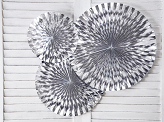 Decorative Rosettes, silver (1 pkt / 3 pc.)