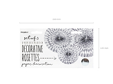 Decorative Rosettes, silver (1 pkt / 3 pc.)