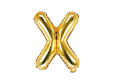 Foil Balloon Letter ''X'', 35cm, gold