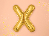 Foil Balloon Letter ''X'', 35cm, gold