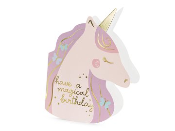 Birthday Card Unicorn, mix, 15x18.5cm