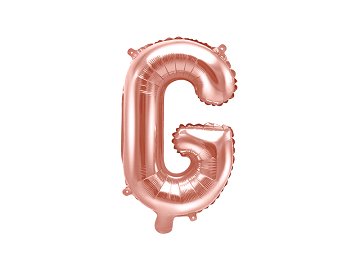 Foil Balloon Letter ''G'', 35cm, rose gold
