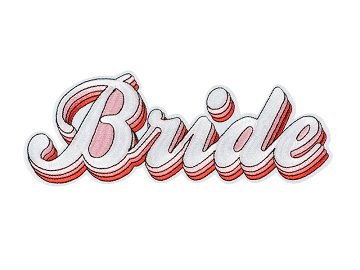 Iron on patch Bride, mix, 22x8cm