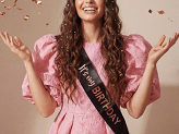 Sash It's my birthday, 79x9.4, black