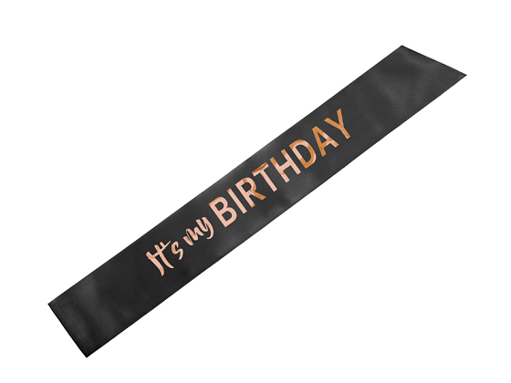 Sash It's my birthday, 79x9.4, black