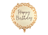 Foil balloon tablet ''Happy Birthday'' with leopard print, 35x35 cm, mix