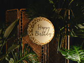 Foil balloon tablet ''Happy Birthday'' with leopard print, 35x35 cm, mix