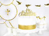 Cake toppers First Communion, gold, 31.5cm (1 pkt / 6 pc.)