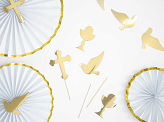 Cake toppers First Communion, gold, 31.5cm (1 pkt / 6 pc.)