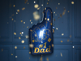 Foil balloon #1 Dad, 44 x 82 cm, mix