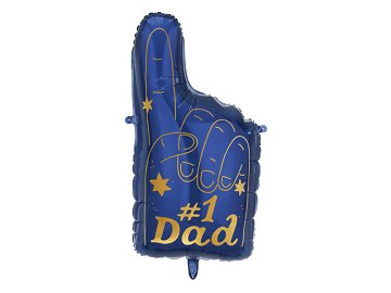 Foil balloon #1 Dad, 44 x 82 cm, mix